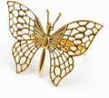 Gold Napkin Rings Set of 12 – Butterfly Design – Decorative Napkin Rings Gold by HUVOTOSIUS