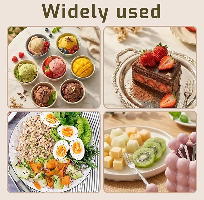 6 Piece Stainless Steel Fruit Fork Set - Image 4
