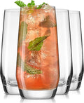 JoyJolt Gwen 18.5 oz Highball Glasses, Mojito Glass Cups, Tom Collins Bar by JoyJolt