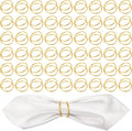 48 Pcs Gold Wedding Napkin Rings, Metal Spiral Napkin Rings Durable Napkins by Unknown