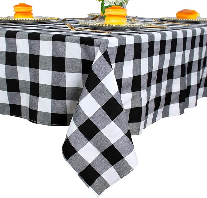 ShinyBeauty Checkered Table Cloths Cotton Tablecloth Gingham Tablecloth Square by ShinyBeauty