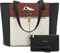 LOVEVOOK Laptop Bag for Women 17 inch, Diamond Quilted Work Tote Bags Womens by LOVEVOOK