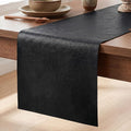 Artoid Mode Black Double Sided Vinyl Faux Leather Table Runner, Seasonal by ArtoidMode