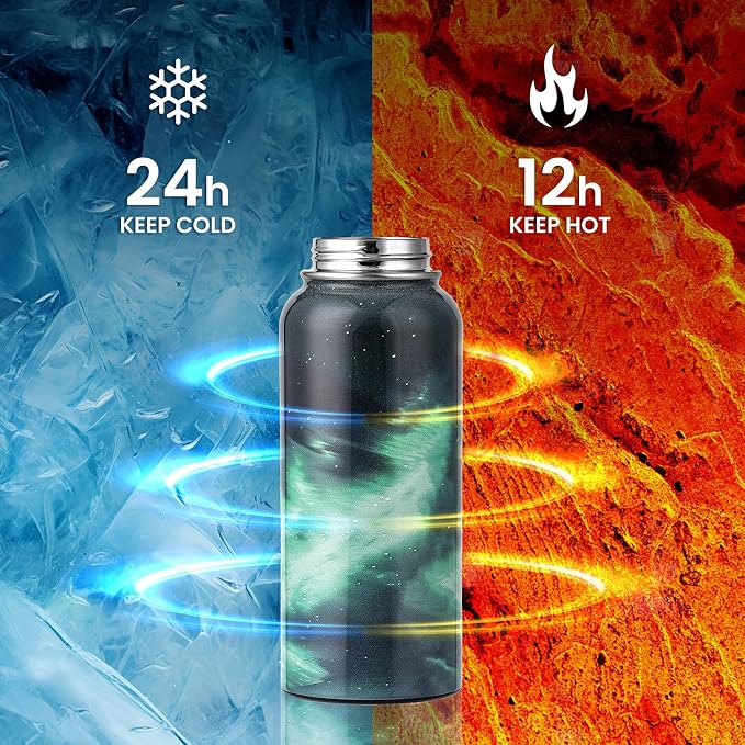 RAYMYLO Insulated Water Bottle 32 oz, Triple Wall Vacuum Stainless Steel | - Image 3