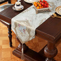 Jacquard Thick Table Runner 60" Beige by HeMiaor