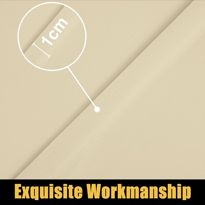 Smiry Rectangle Picnic Table Cloth, Waterproof Elastic Fitted Tablecloths for 4 Foot Tables, Washable Polyester Table Cover for Camping, Indoor and Outdoor (Champagne, 30"x48")
