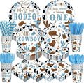 450 Pcs My First Rodeo Birthday Tableware Set Decorations Western Cowboy 1st by Unknown