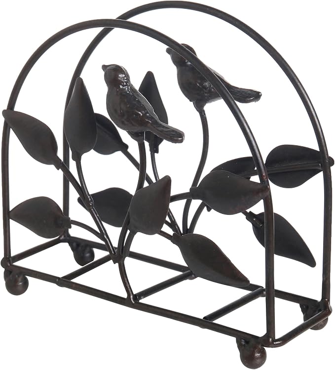 Cast Iron Bird & Tree Classic Napkin Holder/Tabletop Freestanding Tissue - Image 2