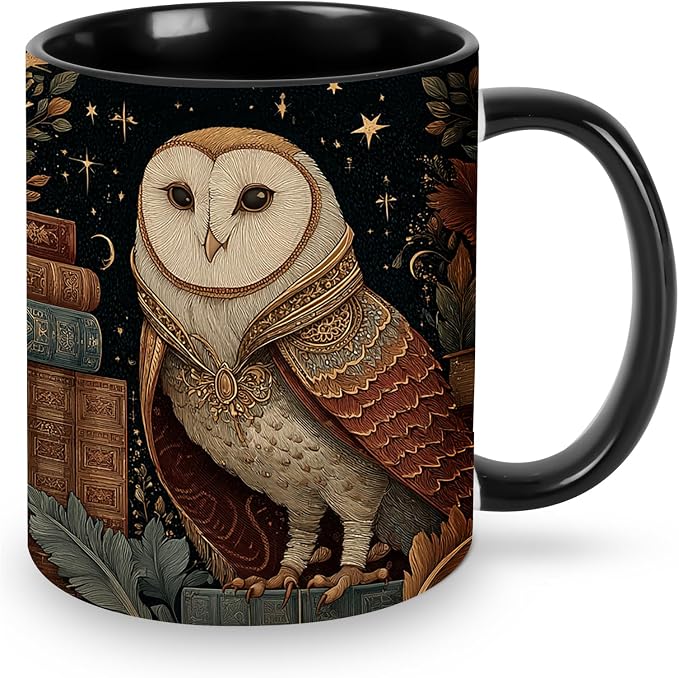 Yrebyou Owl Coffee Mug 11oz Ceramic Cup by Yrebyou