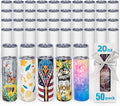 50 Pack 20oz Sublimation Tumbler Blanks Skinny Straight in Bulk | Stainless by UIRZOTN