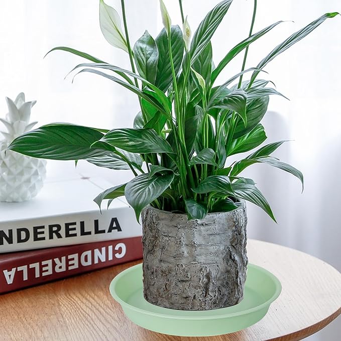 2 Pack of 10 inch Plant Saucer Gray, Heavy Duty Plastic Plant Saucer 10 inch - Image 3