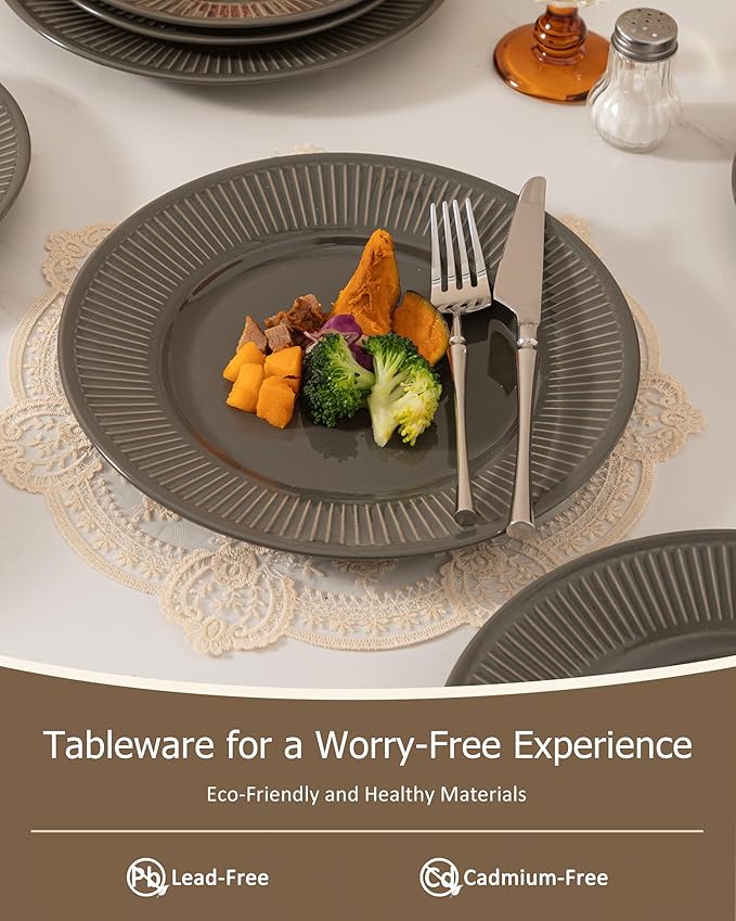 Dinnerware sets plates and bowls sets modern plates,Ceramic Dinnerware Sets,12 Pieces Porcelain Lightweight Plates,Scratch Resistant Dish Set (style - 14, 4 - Set (12pcs))