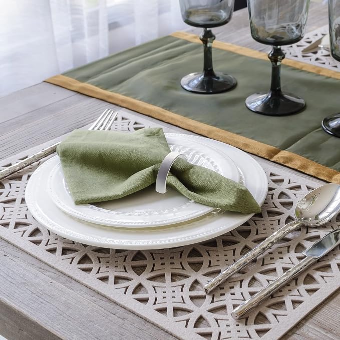 10 Pcs Stainless Steel Napkin Rings Metal Napkin Ring Holders Fall Thanksgiving - Image 5