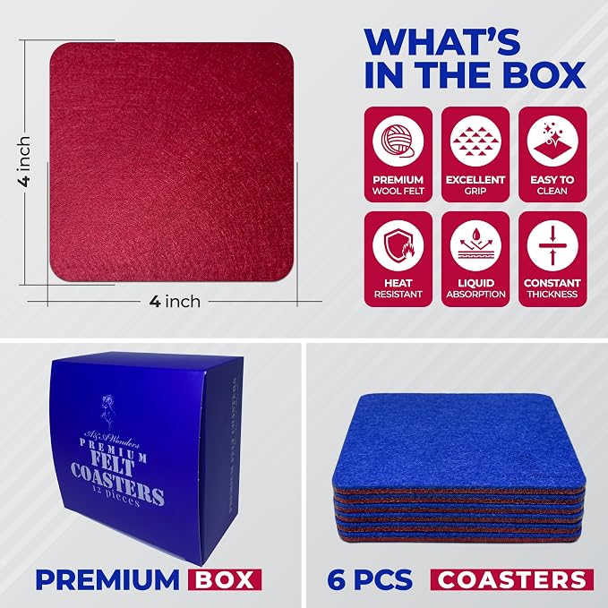 A&A Wonders Premium Felt Coasters - Image 2