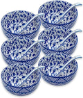 28Oz Ceramic Soup Ramen Bowl Set of 6 by KeQiu