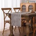 Gernaice Boho Table Runner, Rustic Embroidered Cotton Linen Farmhouse Table by Gernaice