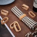 Wooden Napkin Rings Set of 8 for Wedding Party Dinning Table Decor Cloth Napkin by ACRNIGHEET
