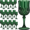 7OZ Plastic Wine Glasses, Reusable Vintage Goblets Unbreakable Drinking Glasses by Unknown