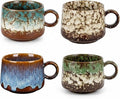 Japanese Tea Cups Set of 4pcs, 7oz Elegant Ceramic Matcha Cups by Unknown