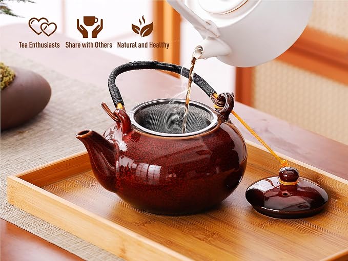 Japanese Tea Set for Adults, Porcelain Kung Fu Tea Set - Image 4