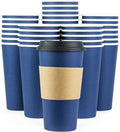 Disposable Coffee Cups With Lids - 20 oz To Go Coffee Cup. Large Travel Cups by Glowcoast