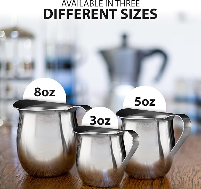 Stainless Steel Bell Creamer Espresso Shot Frothing Pitcher Cup Latte Art - Image 4