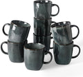 famiware Coffee Mugs Set of 8, Ocean Square 13oz Coffee Cup Set by Famiware
