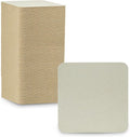 MT Products 4” Blank Off-White Heavyweight Cardboard Square Coasters for Your Beverages 2 MM Thickness (Case of 1000) - Made in The USA