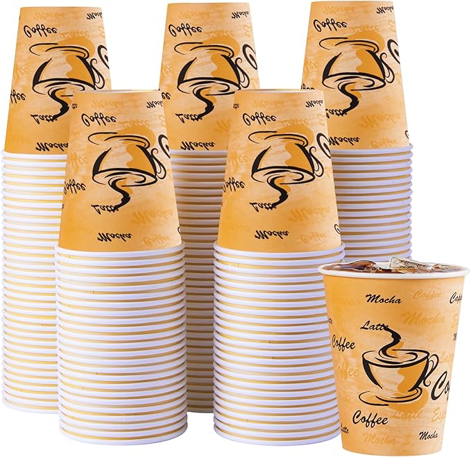 Lamosi 180 Pack 12 oz Coffee Cups, Disposable Paper Cups No Lids | Leakproof - Image 7