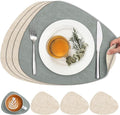Faux Leather Placemats Set of 4, Dual Sided by Chitomars