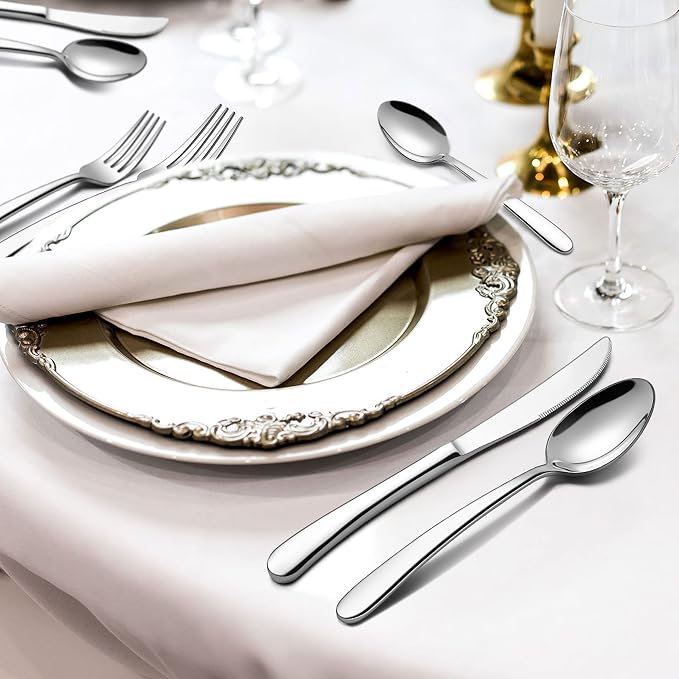 LIANYU 77-Piece Heavy Duty Silverware Set - Image 6