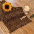 Fall Thanksgiving Boho Macrame Brown Table Runner 13x108 Inch | Woven Burlap by KEKETOARRANGE