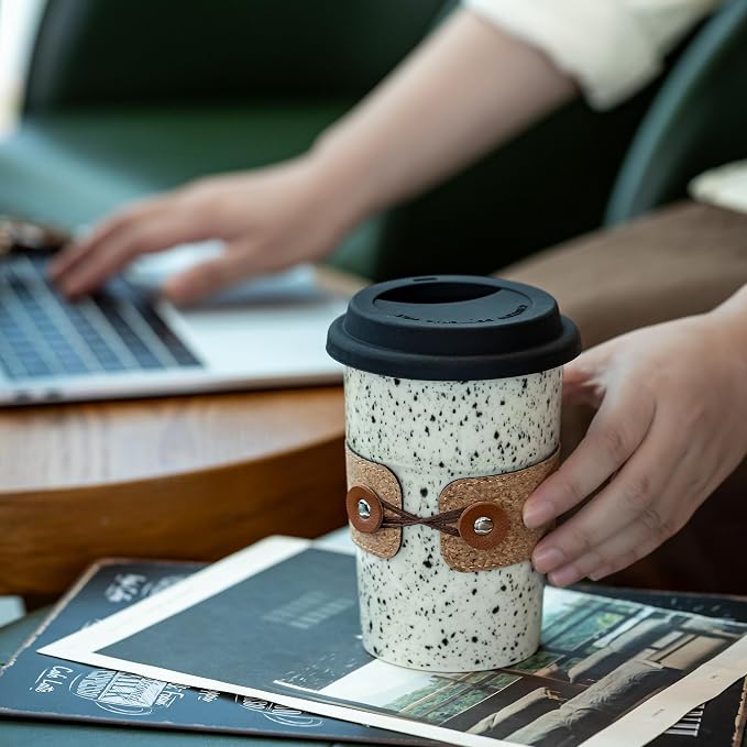 Ceramic Coffee Travel Mug Coffee Tumbler To Go Coffee Mug - Image 3