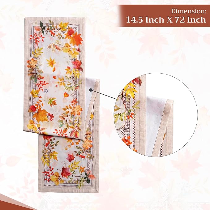 Maison d' Hermine Table Runner 100% Cotton 14.50" x 72" | Table Runners 72 - Image 4