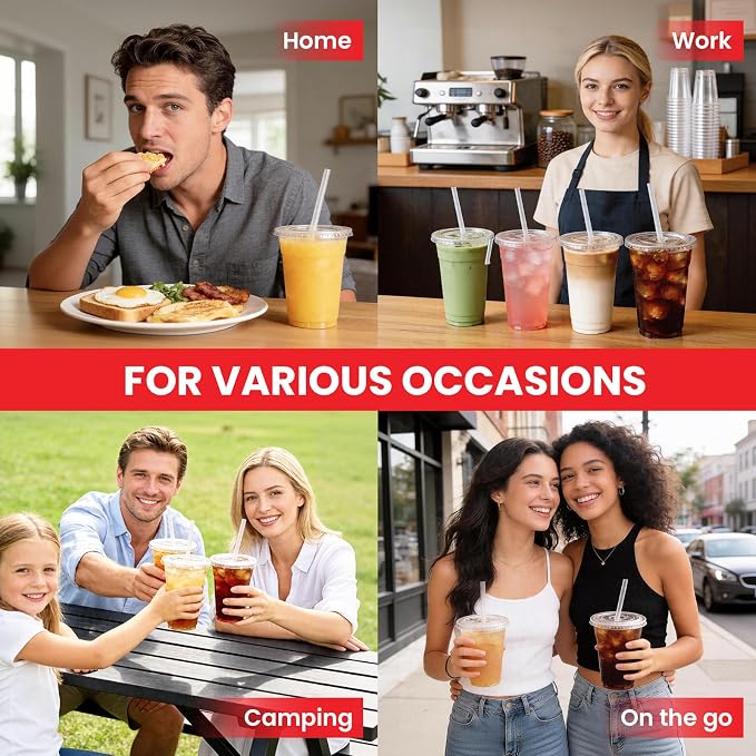 100 Pack 24 oz Plastic Cups - Image 6