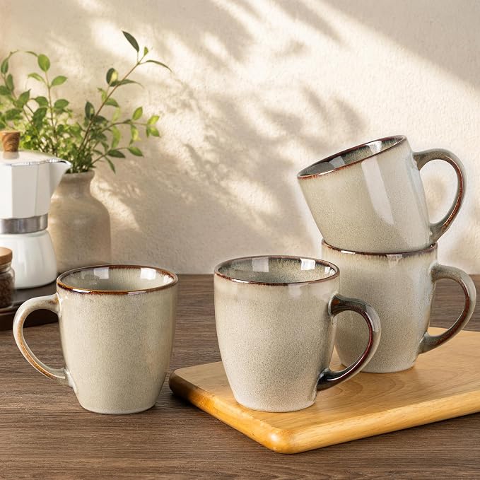 GBhome Ceramic Coffee Mugs Set of 6, 12oz Stoneware Coffee Mugs Set - Image 6