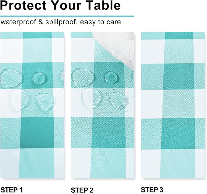 54 x 108 Inch Checkered Tablecloth Rectangle - Image 3