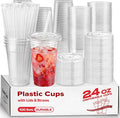 100 Pack 24 oz Plastic Cups by Unknown