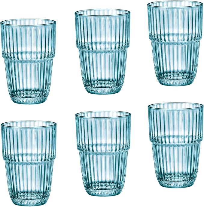 Bormioli Rocco Barshine 12.88 oz. Long Drink Stackable Tempered Drinking Glasses by Bormioli+Rocco