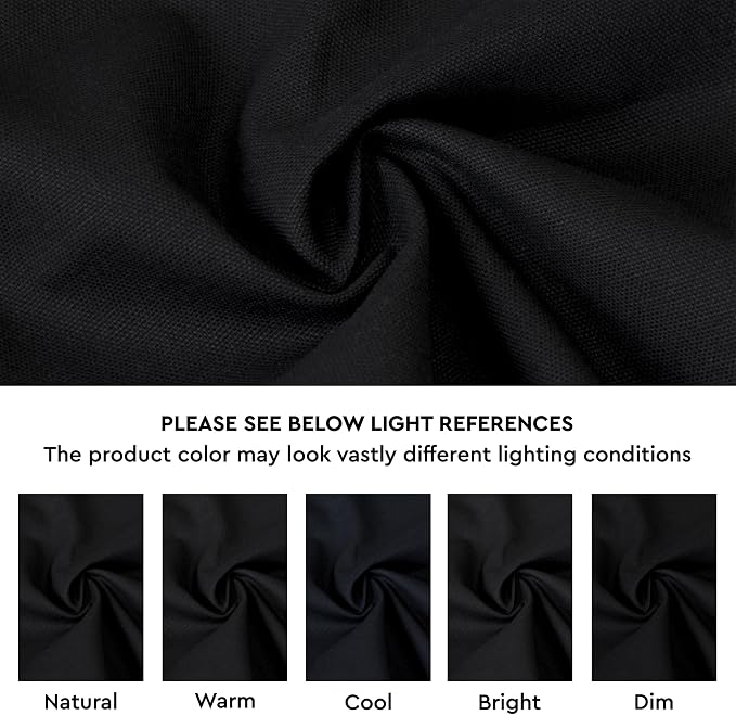 Encasa XO Table Runner 13"x72" Long | Cotton Canvas Fabric | Jet Black Solid - Image 3