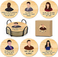 New Girl Cork Coasters Set of 6, Funny Novelty Coasters for Drinks Absorbent with Holder Cup Desk Office Table Kitchen Decor accessories House Warming Gifts for New Home Couples,Round 4 Inch