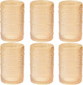 XKXKKE Amber Hobnail Beaded Drinking Glasses Set of 6, 15 oz Vintage Glassware by XKXKKE