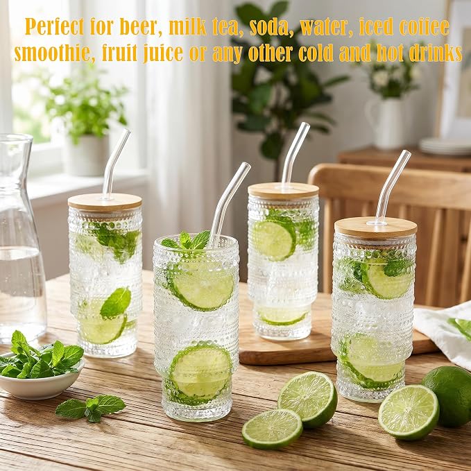 16 oz Ribbed Glass Tumbler - Image 6