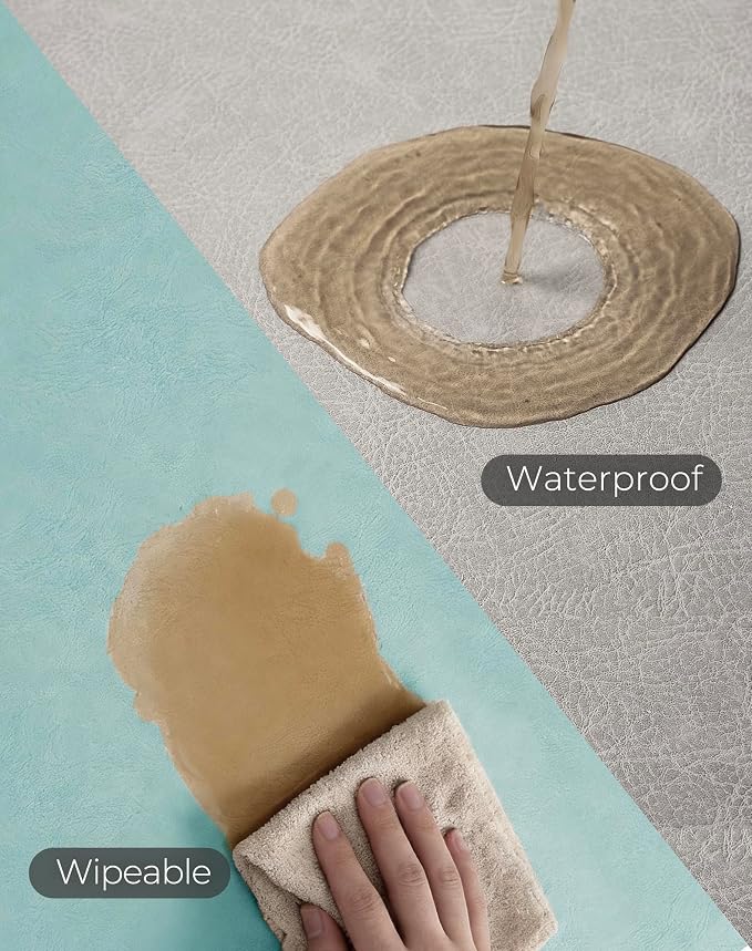 Leetaltree Reversible Faux Leather Placemats 12x17 Inch, Heat Resistant - Image 5