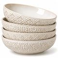 8 inch Pasta Bowls Set of 4, 22 Oz Ceramic Serving Bowls, Large Porcelain by FEENMAICeramicHome