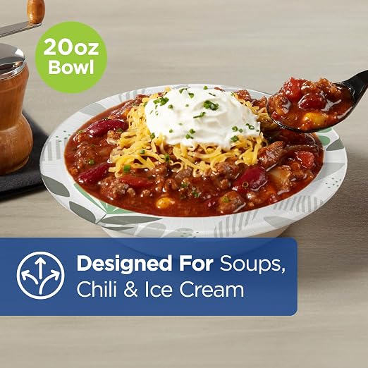 Dixie Ultra 20 oz Heavy-Weight Paper Bowls, Bulk Case, 4 Packs/125 Count Per - Image 3