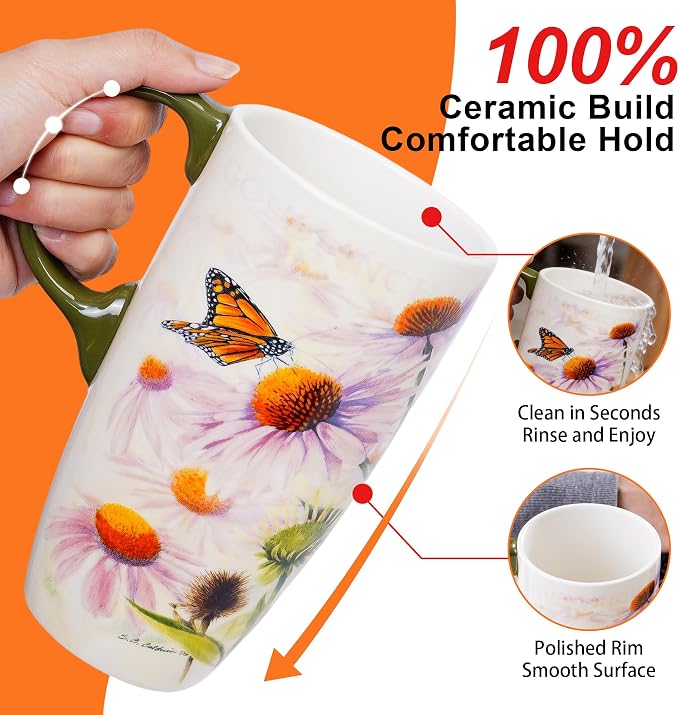 Topadorn Goldfinch Bird Coffee Mug - Image 5