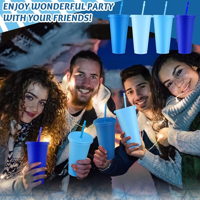 Skylety 24 Pcs Winter Plastic Cups - Image 5
