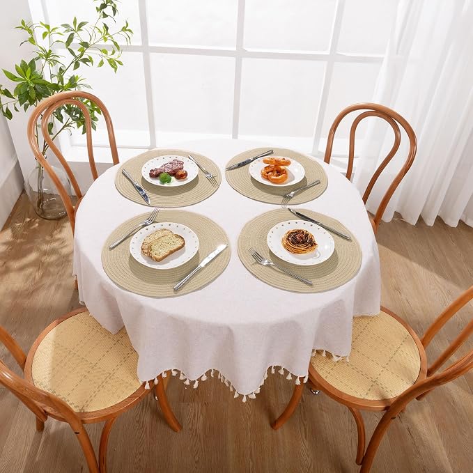 SHACOS 15 inch Round Placemats Set of 8 - Image 7