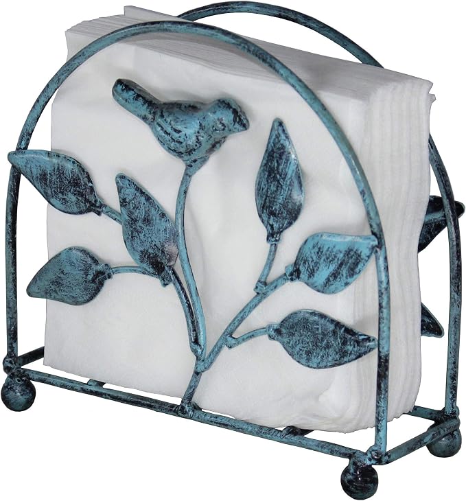 Set of 2 Cast Iron Bird & Tree Classic Napkin Holder/Tabletop Freestanding - Image 4